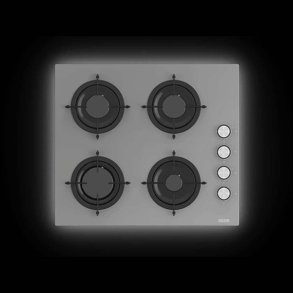 Uğur UAO 6040W0 GCY CSR1 Gri Ankastre Cam Ocak