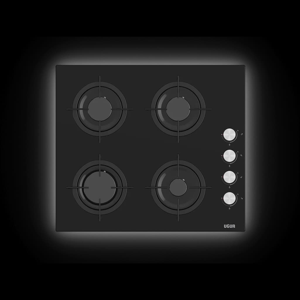 Uğur UAO 6040W0 SCY CSR1 Siyah Ankastre Cam Ocak