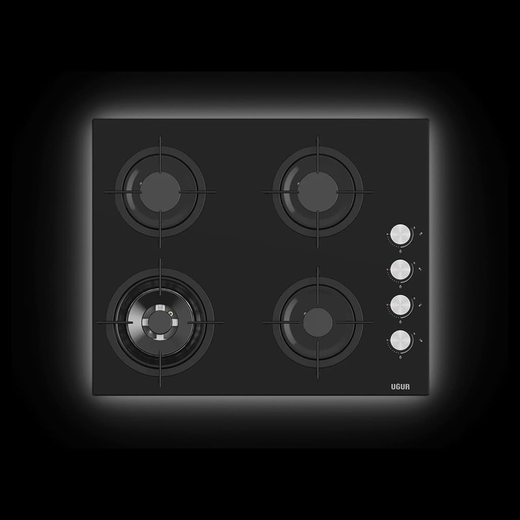 Uğur UAO 6041W3 SCY RSR1 Siyah Ankastre Cam Ocak