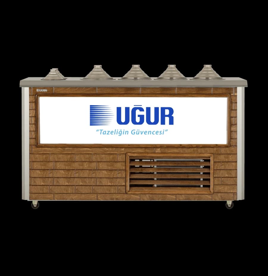 Uğur UDM 4+2 MF AHŞAP Sosluklu Yuvarlak Bankolu Fıçı Dolabı