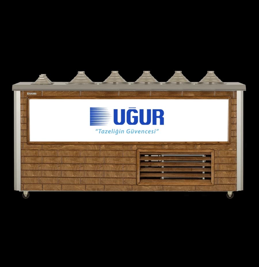 Uğur UDM 5+2 MF AHŞAP Sosluklu Yuvarlak Bankolu Fıçı Dolabı