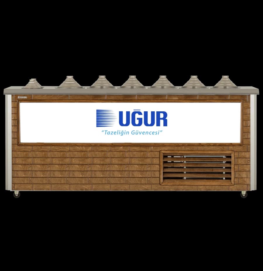 Uğur UDM 6+2 MF AHŞAP Sosluklu Yuvarlak Bankolu Fıçı Dolabı